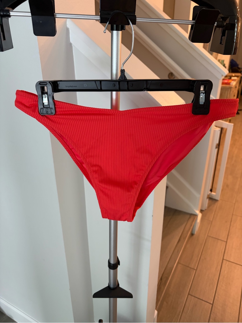 Shade & Shore Red Ribbed Triangle Bikini Set - Picture 5 of 8